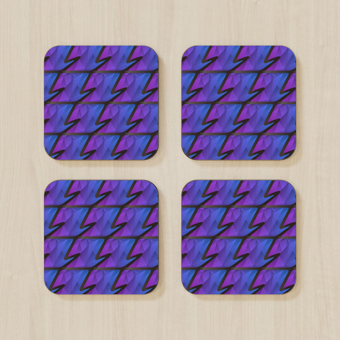 Coasters - Abstract Waves Blue/Purple - printonitshop