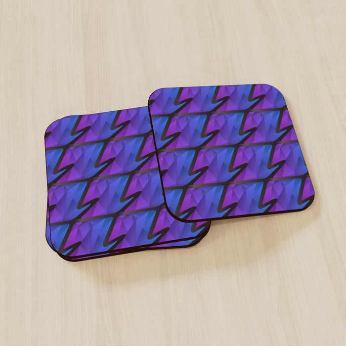 Coasters - Abstract Waves Blue/Purple - printonitshop