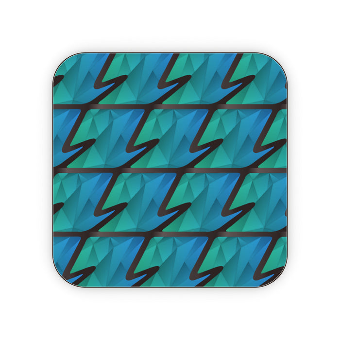 Coasters - Abstract Waves Blue/Green - printonitshop