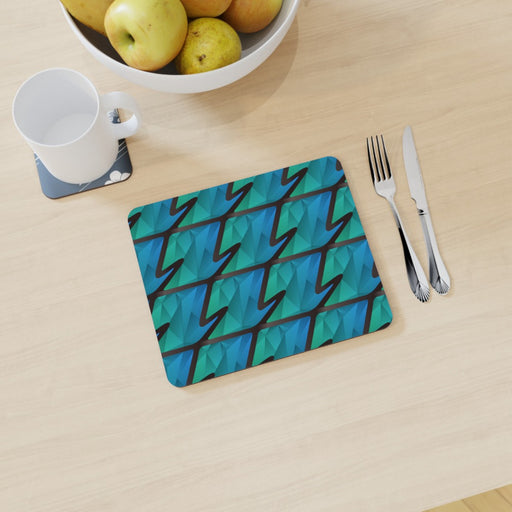 Placemat - Abstract Waves Blue/Green - printonitshop