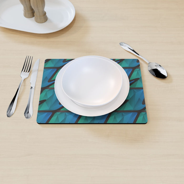 Placemat - Abstract Waves Blue/Green - printonitshop