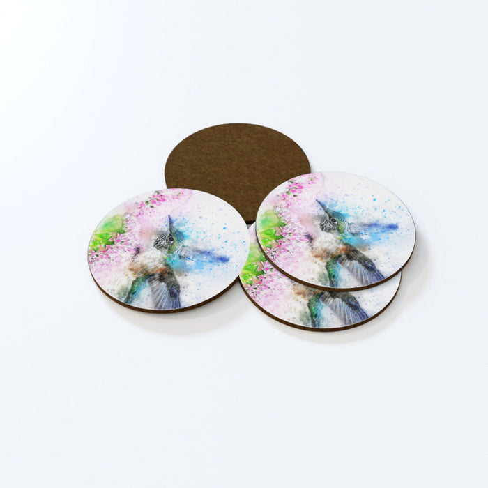 Coasters - Watercolour Hummingbird - printonitshop