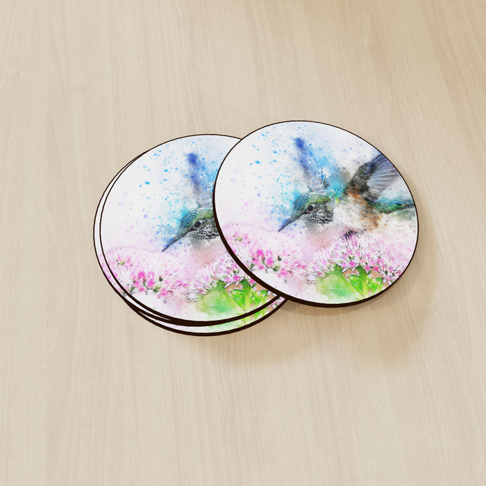 Coasters - Watercolour Hummingbird - printonitshop