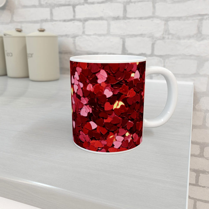 20oz Jumbo Mug - Shinny Red Hearts - Print On It