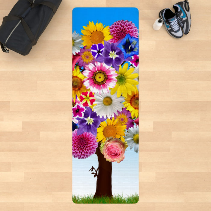 Yoga Mat - Flower Tree - Print On It