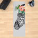 Yoga Mat - Floral Zebra - Print On It