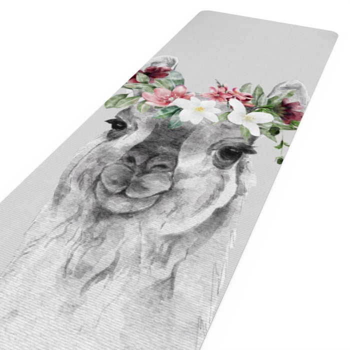 Yoga Mat - Floral Llama - Print On It