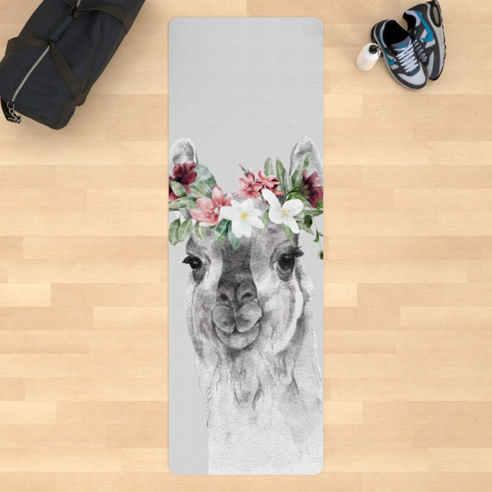 Yoga Mat - Floral Llama - Print On It