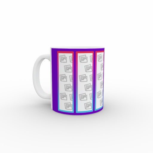 Personalised 11oz Ceramic Mug - Neon Strips - Print On It