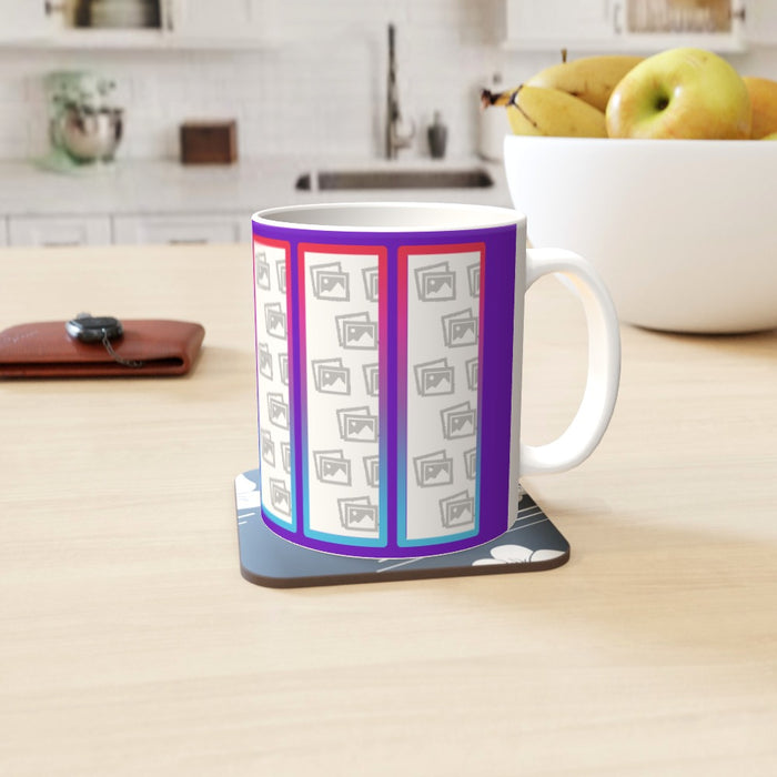 Personalised 11oz Ceramic Mug - Neon Strips - Print On It