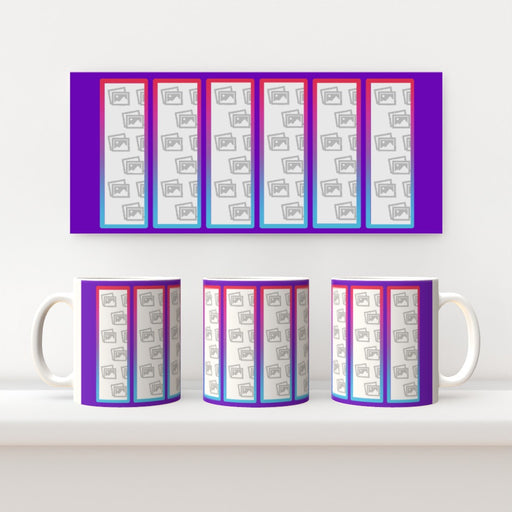 Personalised 11oz Ceramic Mug - Neon Strips - Print On It