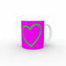 Personalised 11oz Ceramic Mug - Green Heart - Print On It