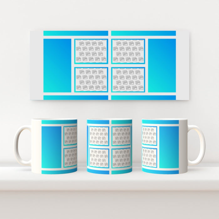 Personalised 11oz Ceramic Mug - Blue Hue - Print On It