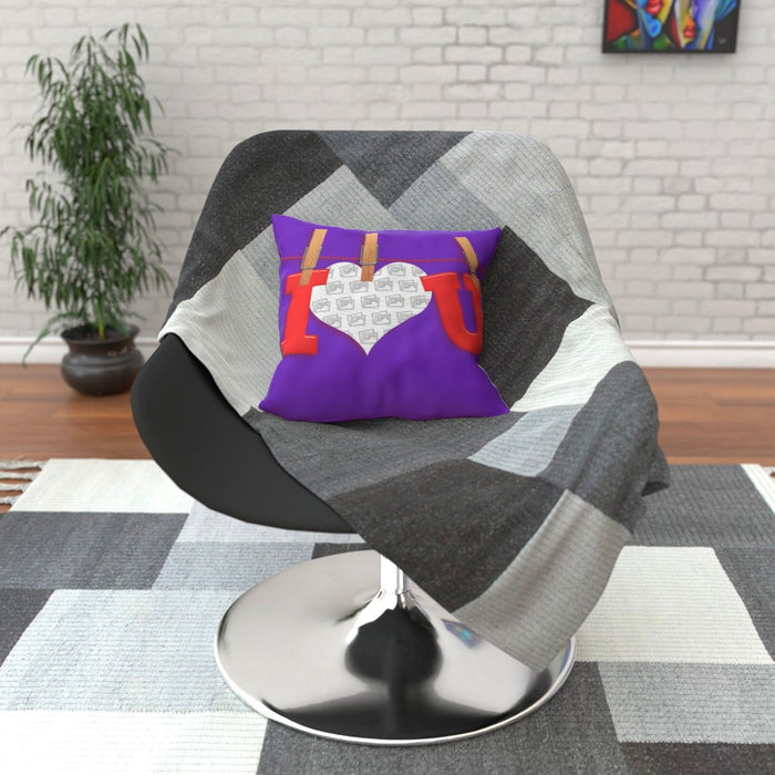 Personalised Cushion - I Love U - Print On It