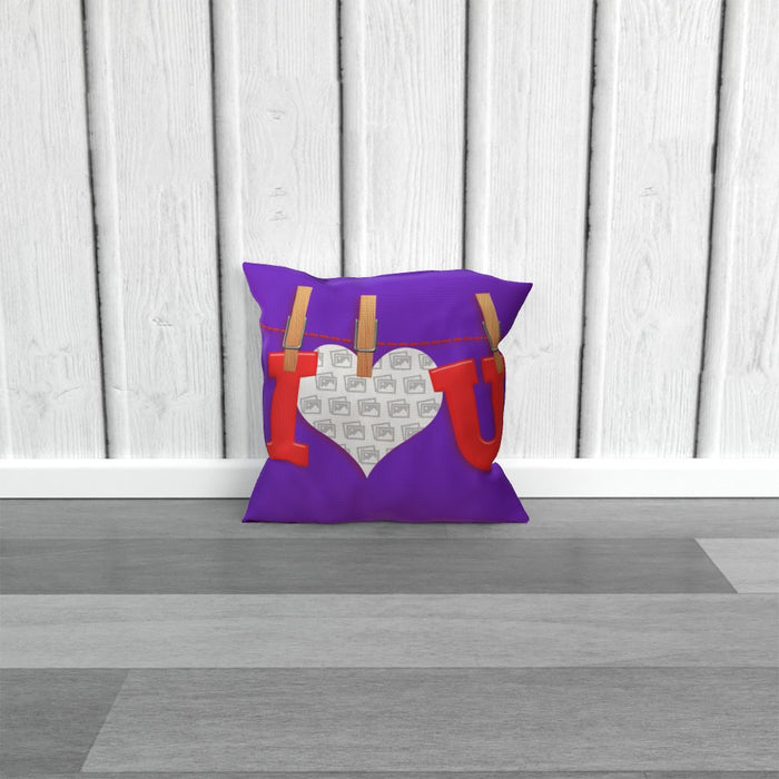 Personalised Cushion - I Love U - Print On It