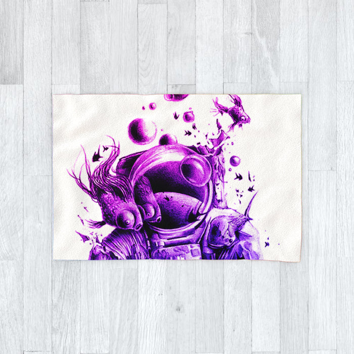 Blanket - Aqua Spaceman - printonitshop