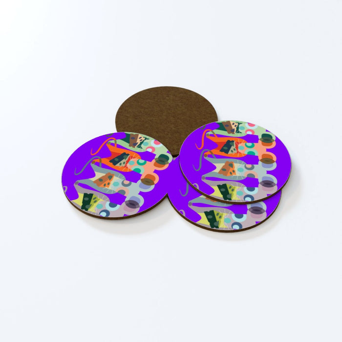 Coasters - Mice on Purple - printonitshop