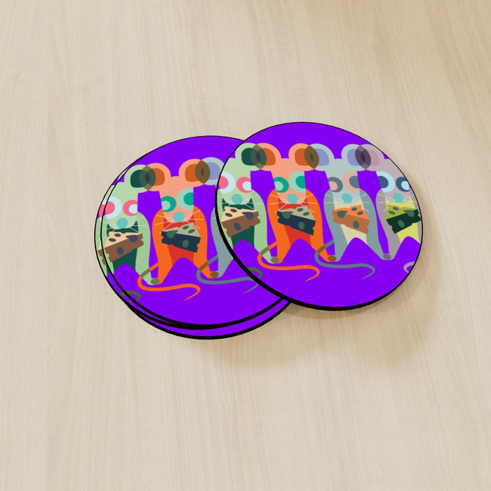 Coasters - Mice on Purple - printonitshop