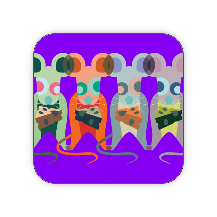 Coasters - Mice on Purple - printonitshop