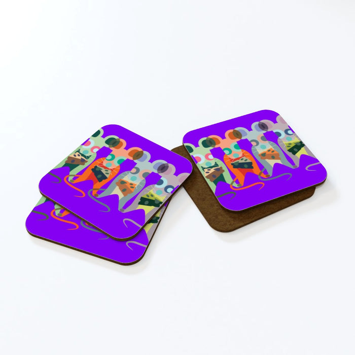 Coasters - Mice on Purple - printonitshop