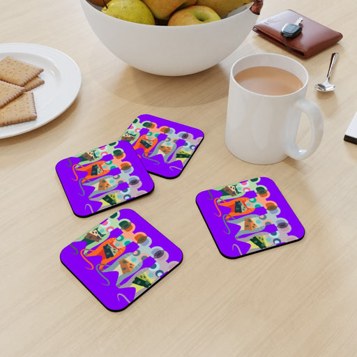 Coasters - Mice on Purple - printonitshop