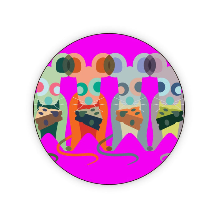 Coasters - Mice on Pink - printonitshop