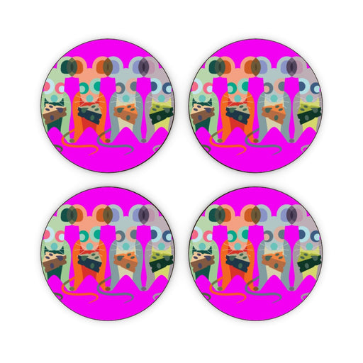 Coasters - Mice on Pink - printonitshop