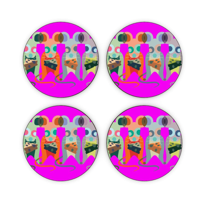 Coasters - Mice on Pink - printonitshop