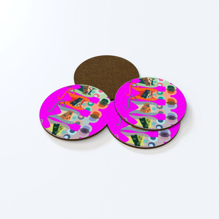 Coasters - Mice on Pink - printonitshop