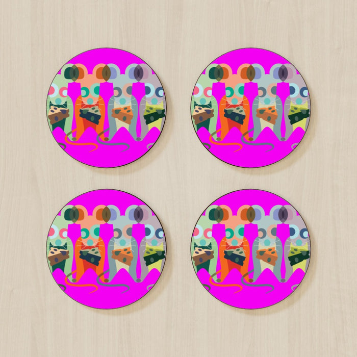 Coasters - Mice on Pink - printonitshop