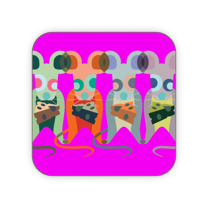 Coasters - Mice on Pink - printonitshop