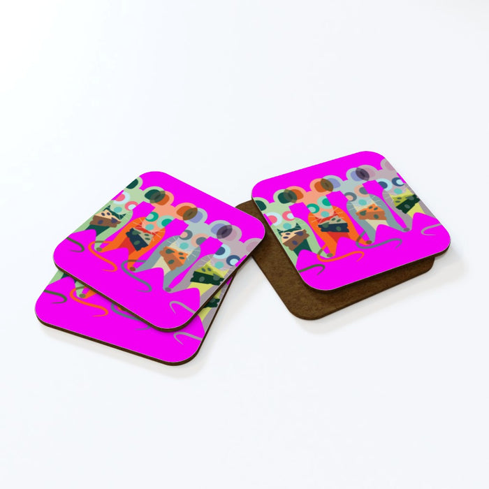 Coasters - Mice on Pink - printonitshop