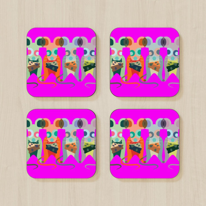 Coasters - Mice on Pink - printonitshop