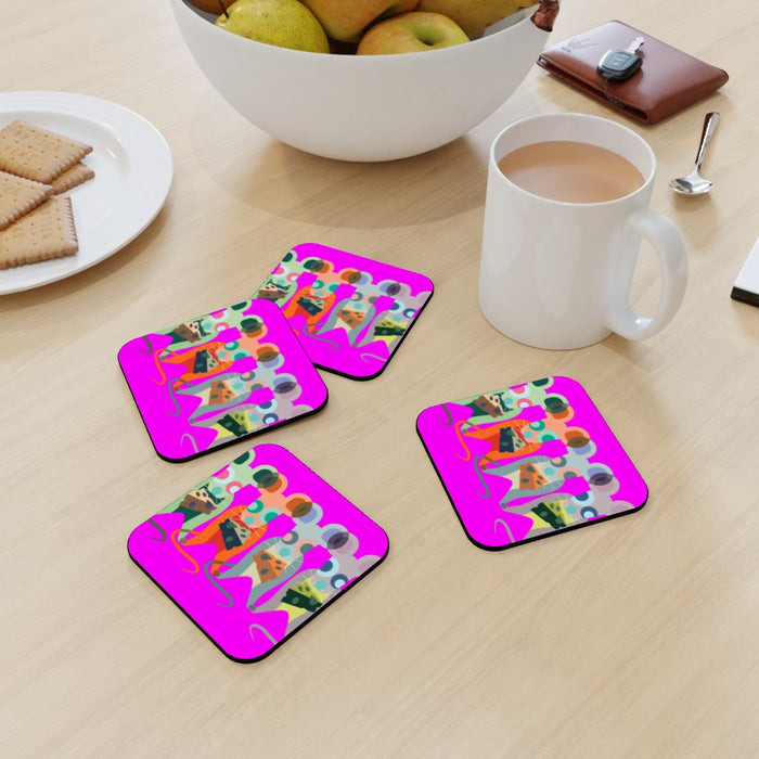 Coasters - Mice on Pink - printonitshop