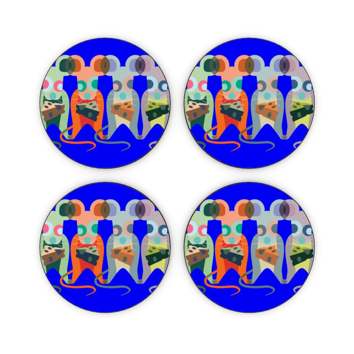 Coasters - Mice on Blue - printonitshop