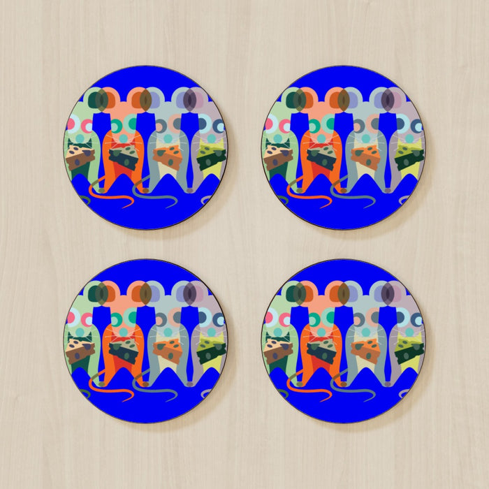 Coasters - Mice on Blue - printonitshop