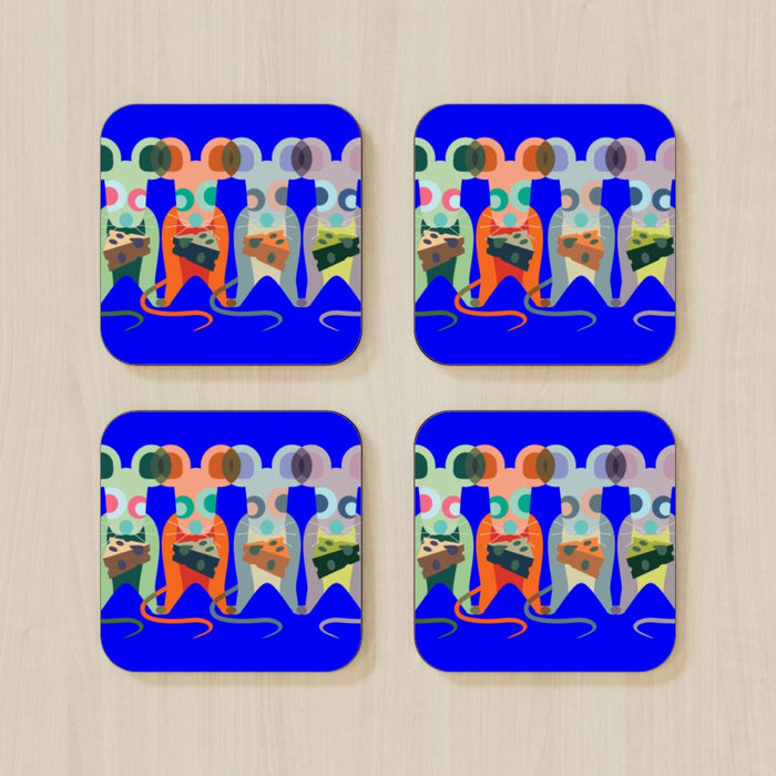 Coasters - Mice on Blue - printonitshop