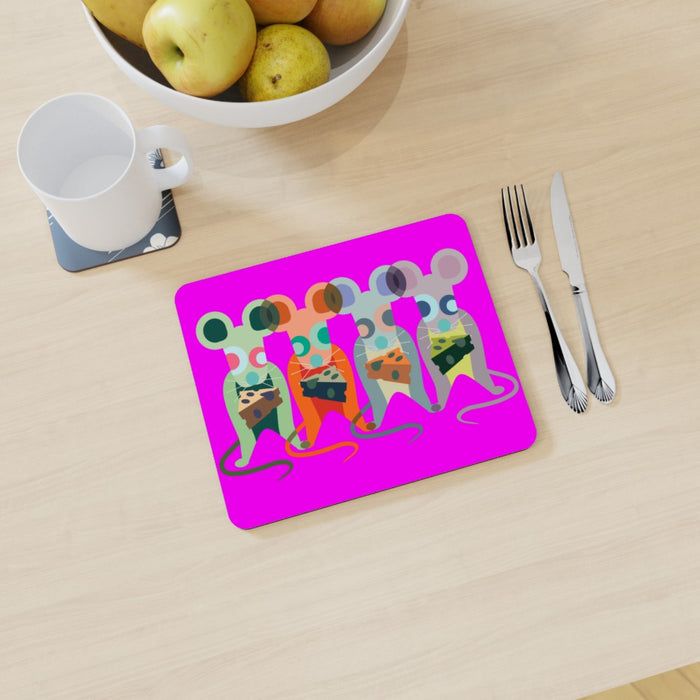 Placemat - Mice on Pink - printonitshop