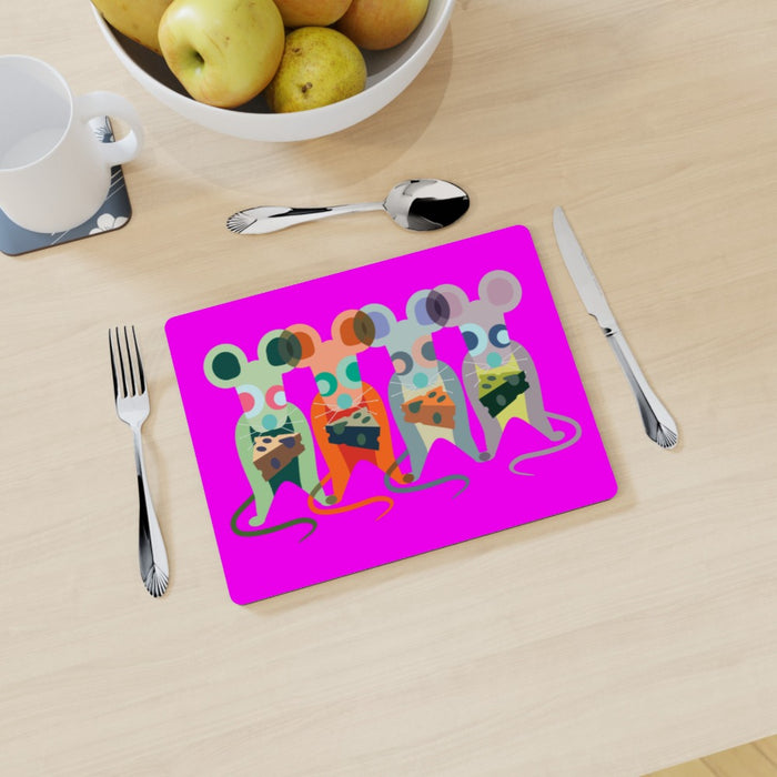 Placemat - Mice on Pink - printonitshop