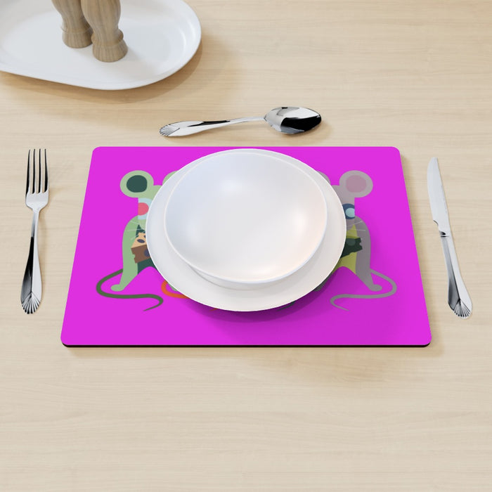 Placemat - Mice on Pink - printonitshop