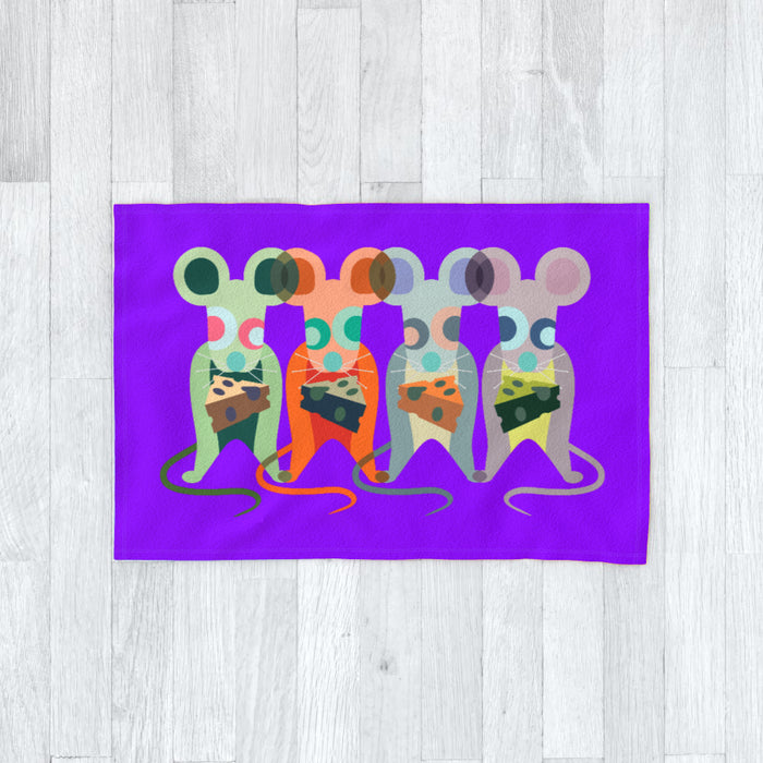 Blanket - Mice on Purple - printonitshop