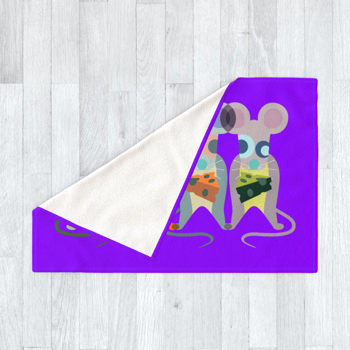 Blanket - Mice on Purple - printonitshop