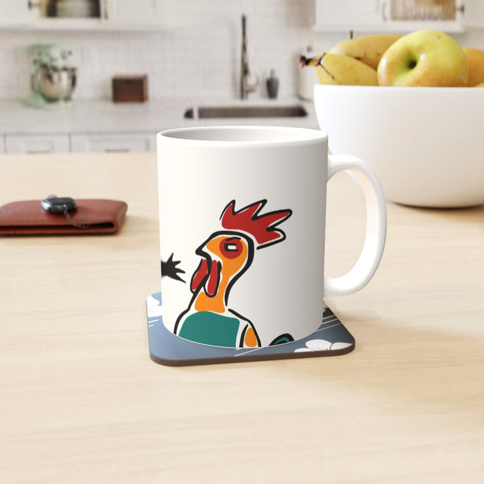 11oz Ceramic Mug - Fox and Chicken - printonitshop