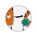 Coasters - Fox and Chicken - printonitshop