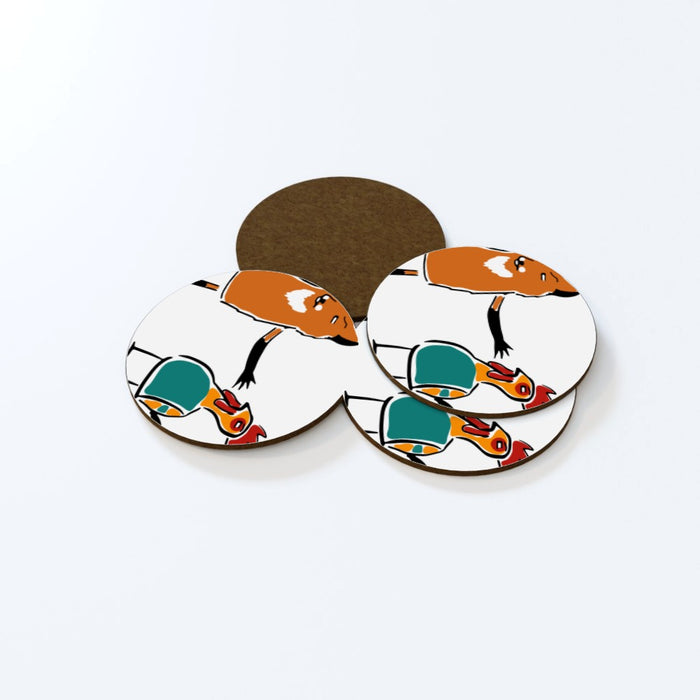 Coasters - Fox and Chicken - printonitshop