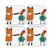 Coasters - Fox and Chicken - printonitshop