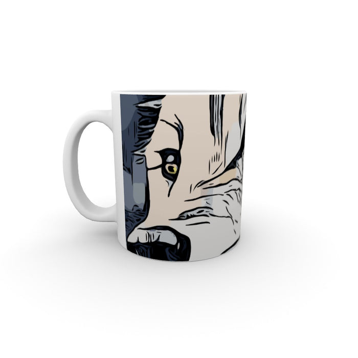 11oz Ceramic Mug - Digital Wolf - printonitshop