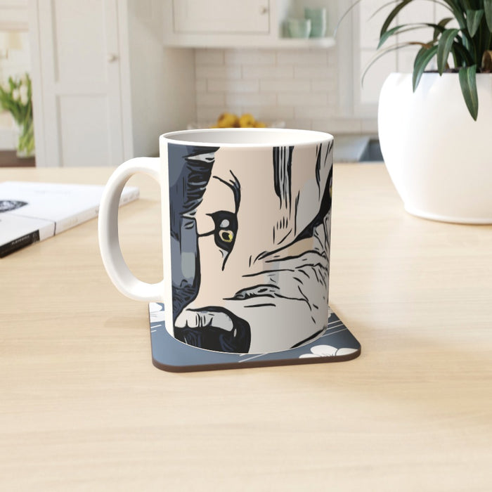 11oz Ceramic Mug - Digital Wolf - printonitshop