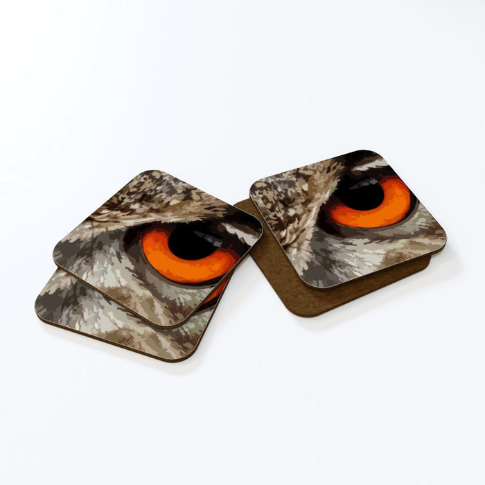 Coasters - Owl Eye - printonitshop