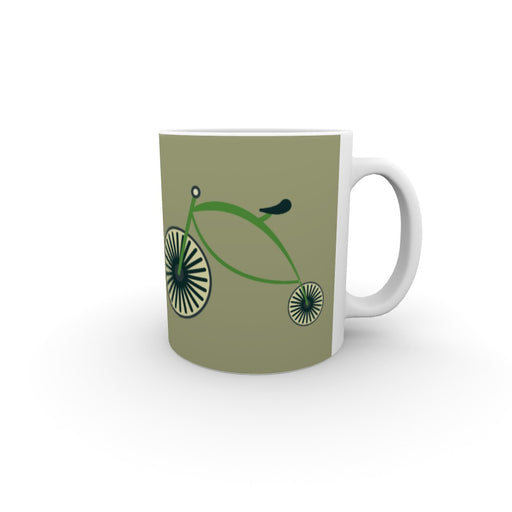 11oz Ceramic Mug - On Ya Bike Green - printonitshop